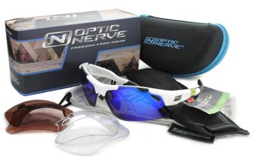 Image of Optic Nerve Neurotoxin 3.0Sunglasses, Shiny White with Black Tips, 14408