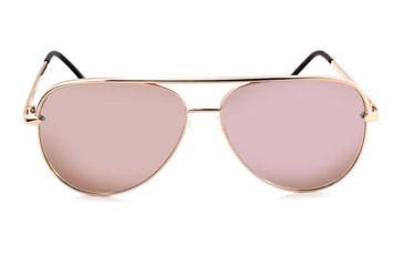 Image of Optic Nerve One Flatscreen Sunglasses, Shiny Rose Gold Frame, Polarized Smoke with Rose Gold Mirror Lens 18049