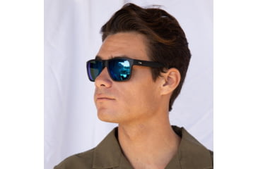 Image of OTIS LIFE ON MARS Sunglasses, Black Woodland Matte/Mirror Blue Polar, 55-17-135, 21-2101P