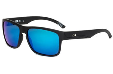Image of OTIS RAMBLER Sunglasses, Matte Black/Mirror Blue Polar, 58-16-129, 137-2101P