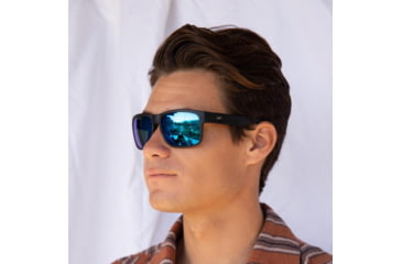 Image of OTIS RAMBLER Sunglasses, Matte Black/Mirror Blue Polar, 58-16-129, 137-2101P