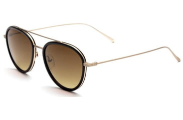 Image of OTIS TEMPLIN Sunglasses, Black/Brushed Gold/Dark Brown Gradient, 53-18-145, 121-2001
