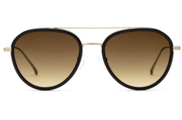 Image of OTIS TEMPLIN Sunglasses, Black/Brushed Gold/Dark Brown Gradient, 53-18-145, 121-2001