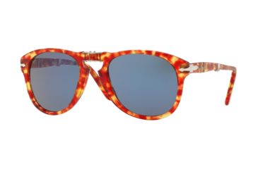 Image of Persol PO0714 Bifocal Prescription Sunglasses PO0714-106056-52 - Lens Diameter 52 mm, Frame Color Tortoise Red