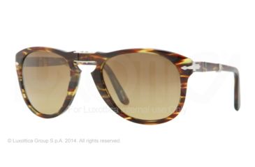 Image of Persol PO0714 Bifocal Prescription Sunglasses PO0714-938-81-54 - Lens Diameter 54 mm, Frame Color Green Striped Brown