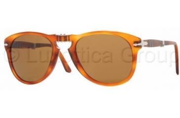 Image of Persol PO0714 Bifocal Prescription Sunglasses PO0714-96-33-5221 - Lens Diameter: 52 mm, Frame Color: Light Havana