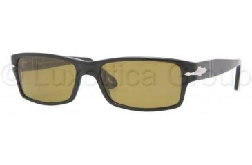 Image of Persol PO2747S Sunglasses 95/24-5416 - Black Cr.photo Polarized Yellow/Green