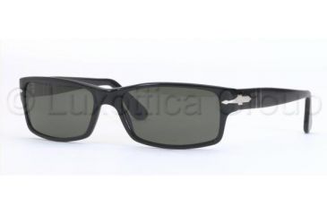 Image of Persol PO2747S Sunglasses 95/48-5416 - Black Crystal Green Polarized