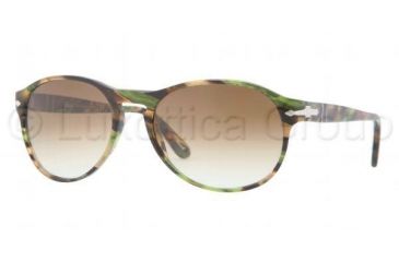 Image of Persol PO2931S Bifocal Prescription Sunglasses PO2931S-974-51-5317 - Lens Diameter 53 mm, Frame Color Brown Stripped Green
