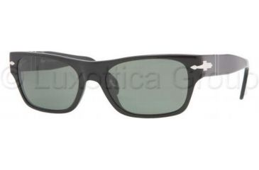 Image of Persol PO2993S Sunglasses 95/31-5418 - Black Crystal Green