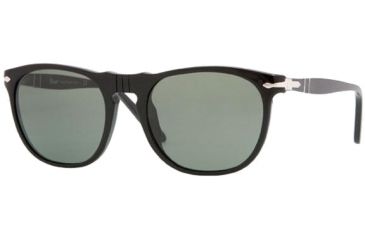 Image of Persol PO2994S Sunglasses, Black with Crystal Green Lenses, 52mm