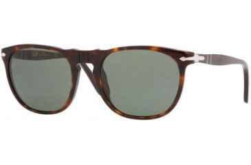 Image of Persol PO2994S Sunglasses, Havana with Crystal Green Lenses, 54mm