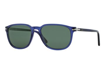 Image of Persol PO3019S Sunglasses 101558-55 - Cobalto Frame, Polar Green Lenses
