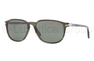 Image of Persol PO3019S Sunglasses 984/31-5218 - Green Horn Frame, Green Lenses