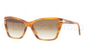 Image of Persol PO3023S Bifocal Prescription Sunglasses PO3023S-960-51-5616 - Lens Diameter 56 mm, Frame Color Stripped Brown