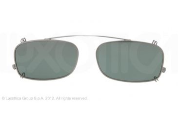 Image of Persol PO3035C Clip-On Sunglasses 513/71-51 - Gunmetal Frame, Green Lenses
