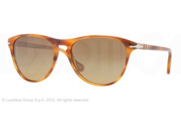Image of Persol PO3038S Bifocal Prescription Sunglasses PO3038S-960-81-52 - Lens Diameter 52 mm, Frame Color Striped Brown