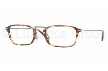 Image of Persol PO3044V Eyeglass Frames 938-5021 - Green Striped Brown Frame