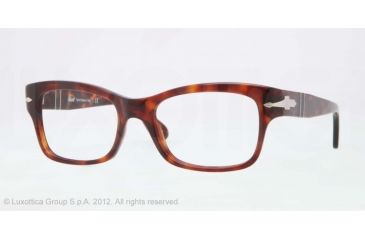 Image of Persol PO3054V Progressive Prescription Eyeglasses 24-51 - Havana Frame, Demo Lens Lenses
