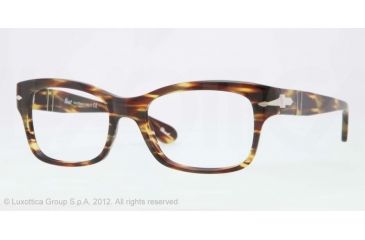 Image of Persol PO3054V Progressive Prescription Eyeglasses 938-51 - Green Striped Frame, Demo Lens Lenses