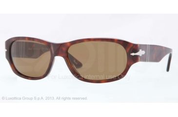 Image of Persol PO3068S Sunglasses 24/57-57 - Havana Frame, Crystal Brown Polarized Lenses