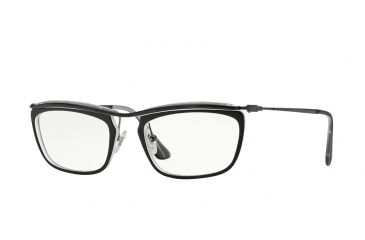 Image of Persol PO3084V Bifocal Prescription Eyeglasses 1004-53 - Top Black/matte Crystallo Frame
