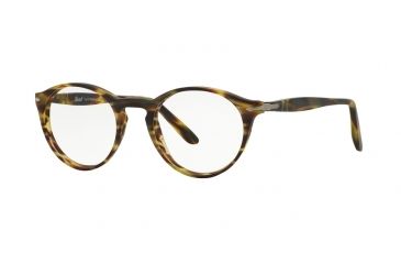Image of Persol PO3092V Progressive Prescription Eyeglasses 9023-46 - Stripped Green Frame