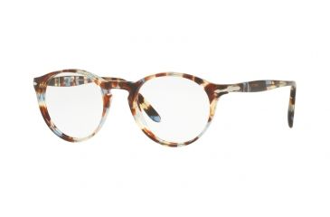 Image of Persol PO3092V Progressive Prescription Eyeglasses 9050-48 - Azure Brown Frame