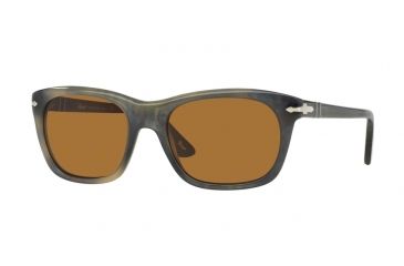 Image of Persol PO3101S Sunglasses 101733-54 - Stripped Grey Havana Frame, Brown Lenses