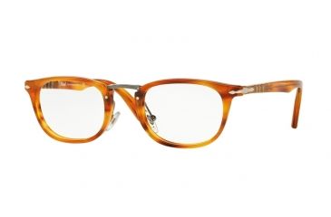 Image of Persol PO3126V Bifocal Prescription Eyeglasses 960-48 - Stripped Brown Frame