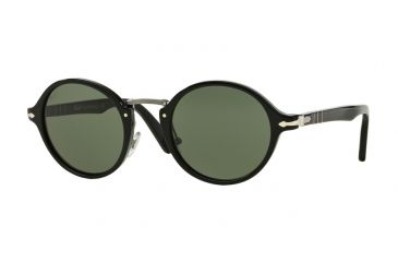 Image of Persol PO3129S Single Vision Prescription Sunglasses PO3129S-95-31-46 - Lens Diameter 46 mm, Frame Color Black