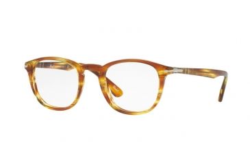 Image of Persol PO3143V Eyeglass Frames 1050-47 - Striped Brown Yellow Frame