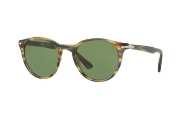 Image of Persol PO3152S Bifocal Prescription Sunglasses PO3152S-90424E-52 - Lens Diameter 52 mm, Frame Color Striped Brown Grey