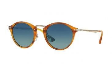 Image of Persol PO3166S Sunglasses 960/S3-49 - Striped Brown Frame