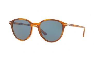 Image of Persol PO3169S Sunglasses 105256-50 - Light Havana Frame, Azure Gradient Blue Lenses
