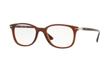 Image of Persol PO3183V Progressive Prescription Eyeglasses 1076-52 - Trasparent Brown Frame