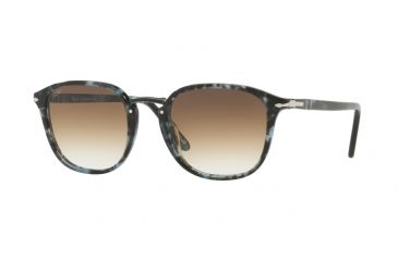 Image of Persol PO3186S Progressive Prescription Sunglasses PO3186S-106251-51 - Lens Diameter 51 mm, Frame Color Spotted Blue Dark Grey
