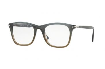 Image of Persol PO3188V Eyeglass Frames 1012-51 - Gradient Grey Stripped Green Frame