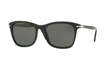 Image of Persol PO3192S Sunglasses 95/58-54 - Black Frame, Crystal Green Polarized Lenses