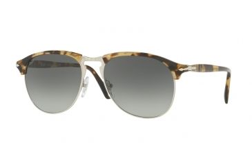 Image of Persol PO8649S Sunglasses 105671-56 - Brown/beige Tortoise Frame, Gradient Grey Lenses