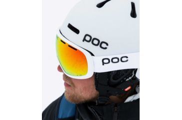 Image of POC Fovea Mid Clarity Snow Goggle, Hydrogen White/Spektris Orange, One Size, PC404088265ONE1