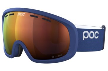 Image of POC Fovea Mid Clarity Snow Goggle, Lead Blue/Spektris Orange, One Size, PC404088270ONE1