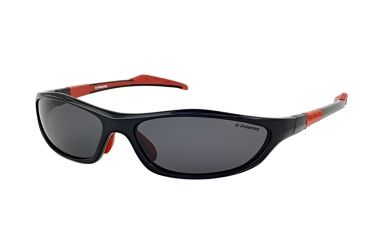 Image of Polaroid Brett Sport Sunglasses - Black/Red Frame, Polarized Grey Lenses PDP7000Z