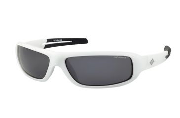 Image of Polaroid Randy Sport Sunglasses - White/Black Frame, Polarized Grey Lenses PDP7102Y