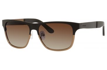Image of Polaroid X 4414/S Sunglasses X4414S-000T-S7-5515 - Dark Brown Frame, Brown Gradient Polarized Lenses, Lens Diameter 55mm, Distance Between Lenses 15mm