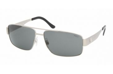 Image of Polo PH 3054 Sunglasses Styles - Brushed Silver Gray Frame, 910487-6014