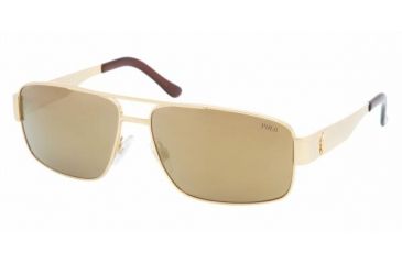 Image of Polo PH 3054 Sunglasses Styles - Shiny Gold Brown Mirror Bronze Frame, 90047D-6014