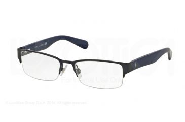 Image of Polo PH1158 Single Vision Prescription Eyeglasses 9119-53 - Matte Blue Frame