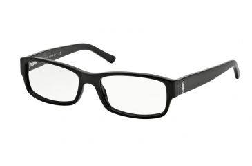 Image of Polo PH2102 Single Vision Prescription Eyeglasses 5001-55 - Shiny Black Frame