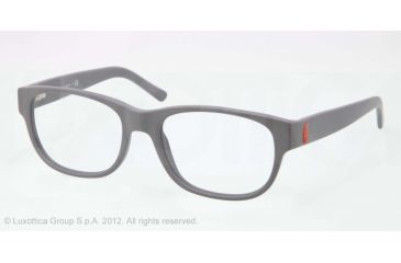 Image of Polo PH2103 Single Vision Prescription Eyeglasses 5419-53 - Matte Dark Grey Frame, Demo Lens Lenses